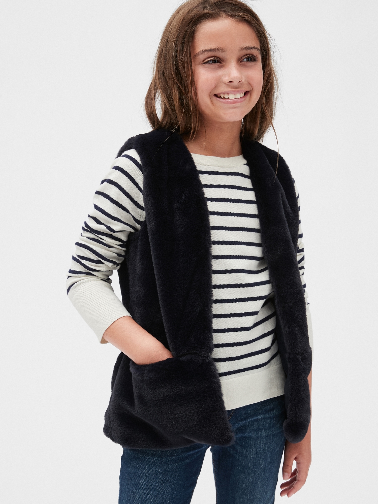 Kids clearance fur vests