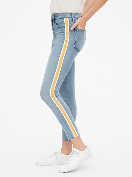 Jeans  Modern Ankle Jeans - Side Ribbon Trim PACIFIC WASH