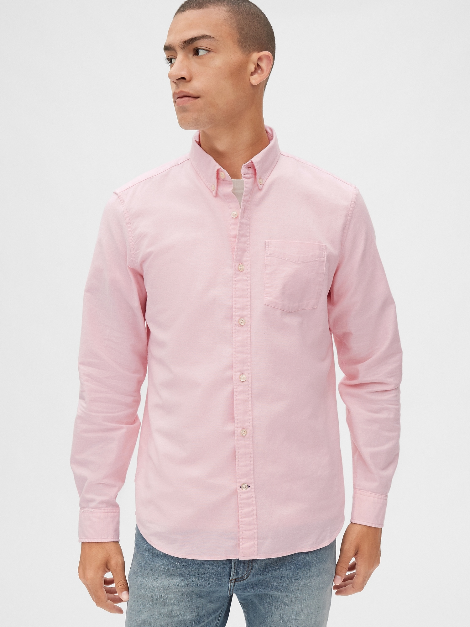 gap lived in stretch oxford shirt