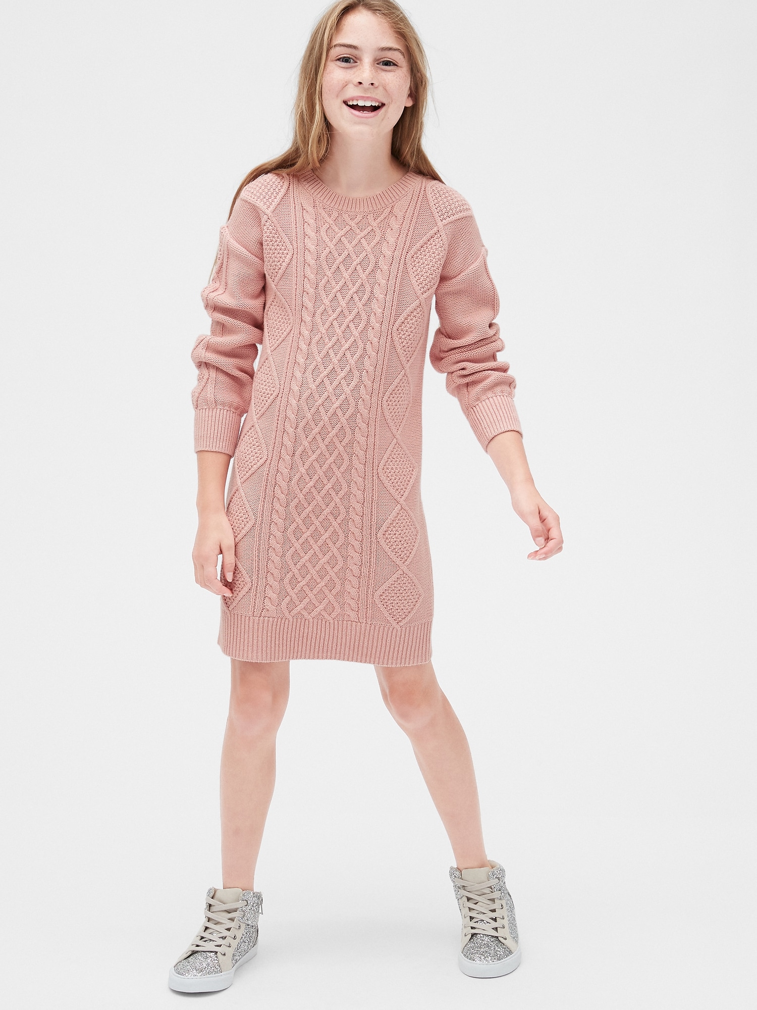 gap cable knit sweater dress