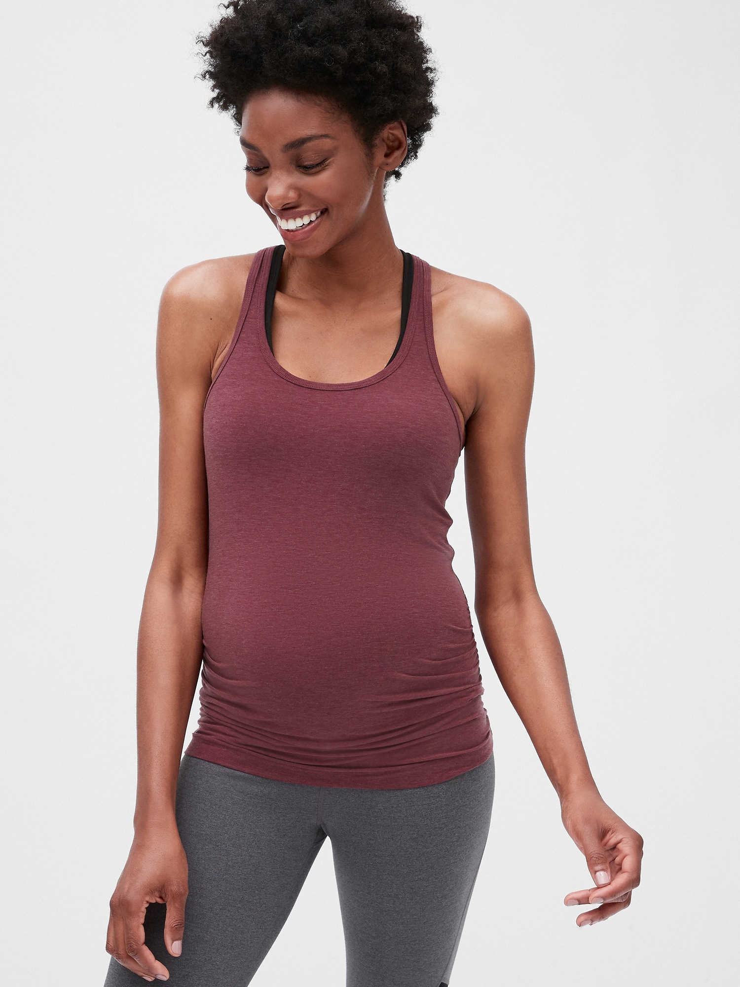 maternity gapfit breathe racerback tank top