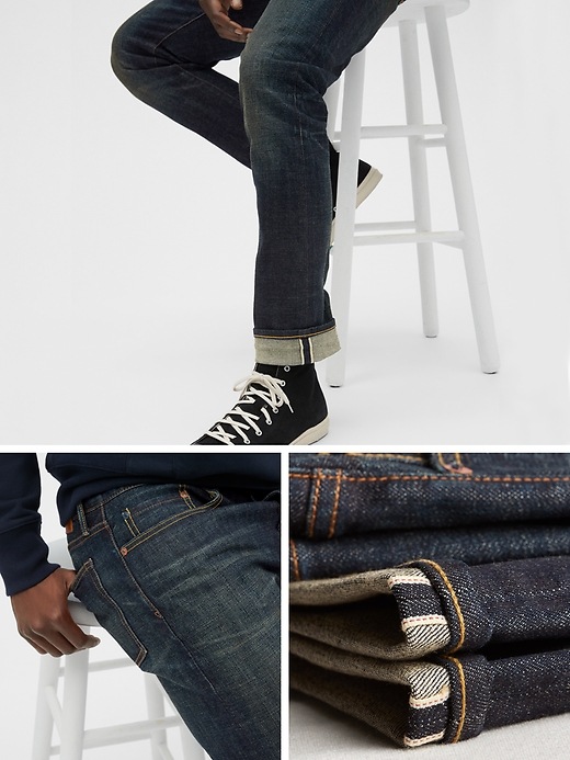 Selvedge Slim Jeans with GapFlex