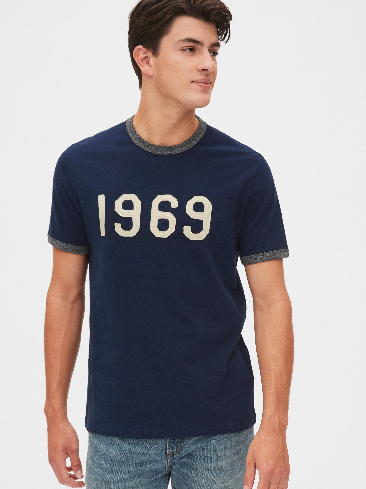 Gap 50th Anniversary Logo Ringer T Shirt Gap