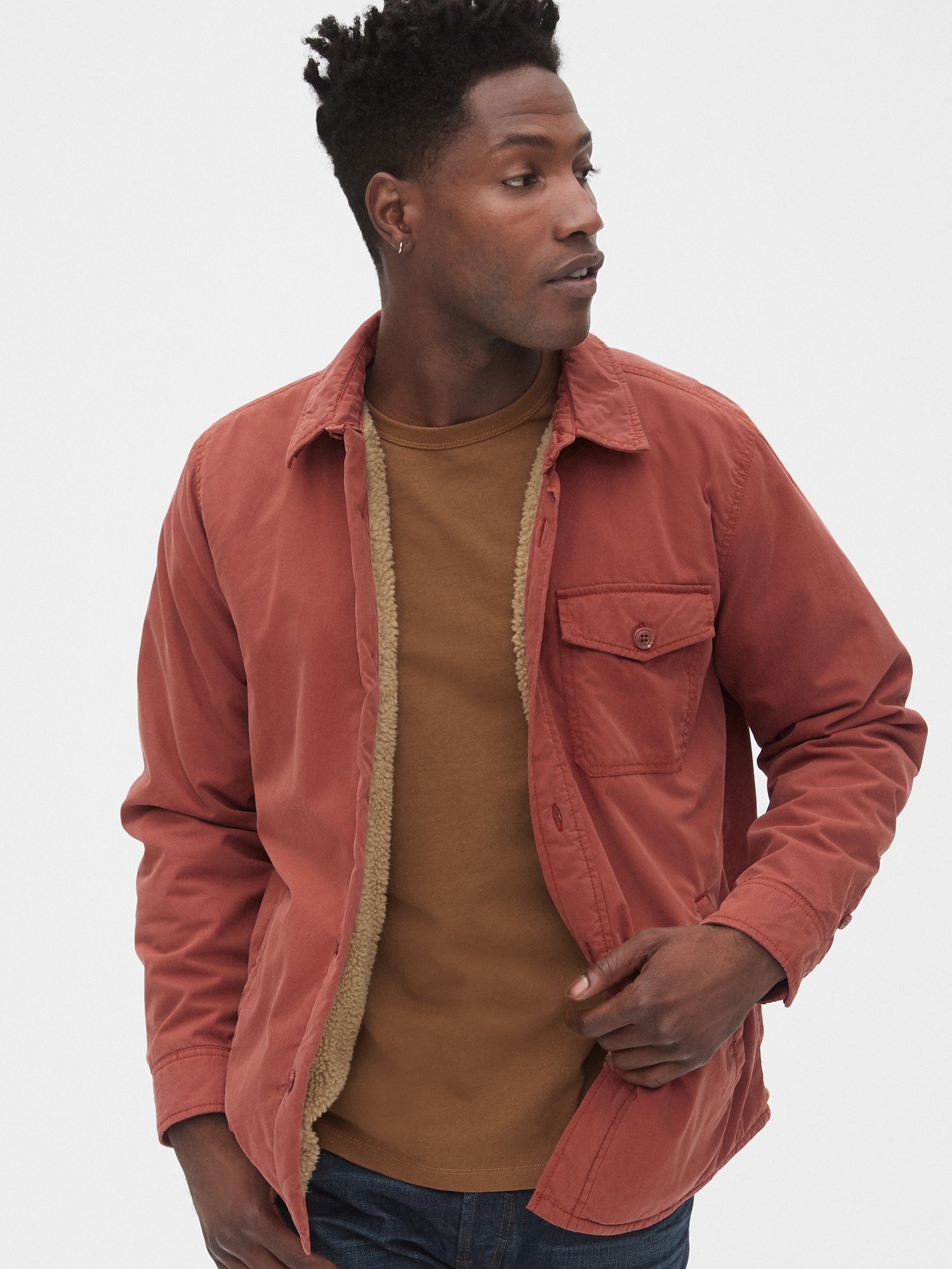 Sherpa lined sale jacket gap