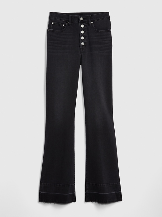 Joyce, Black High-Waisted Flare Denim Jeans