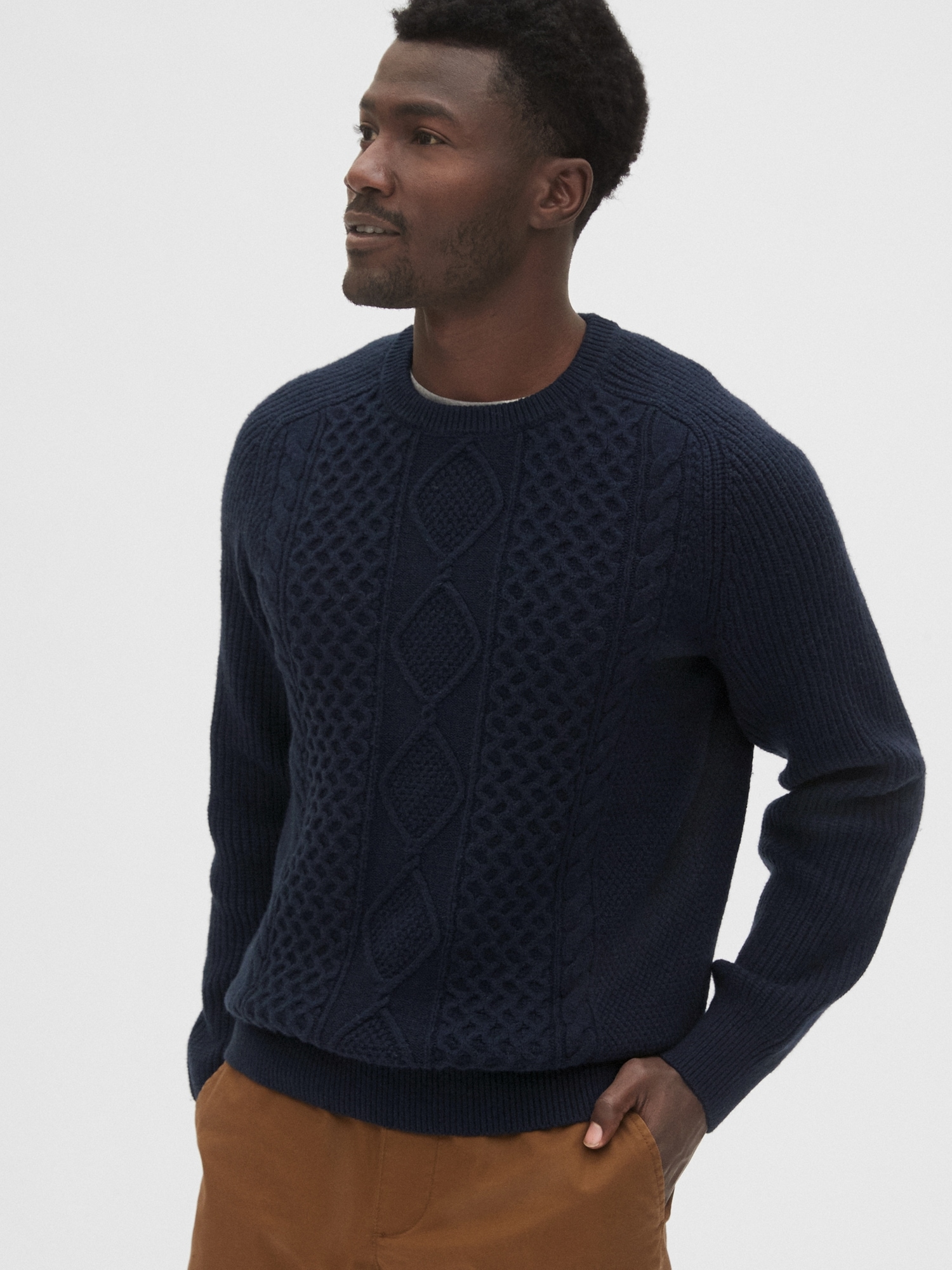 Gap mens store cable knit sweater