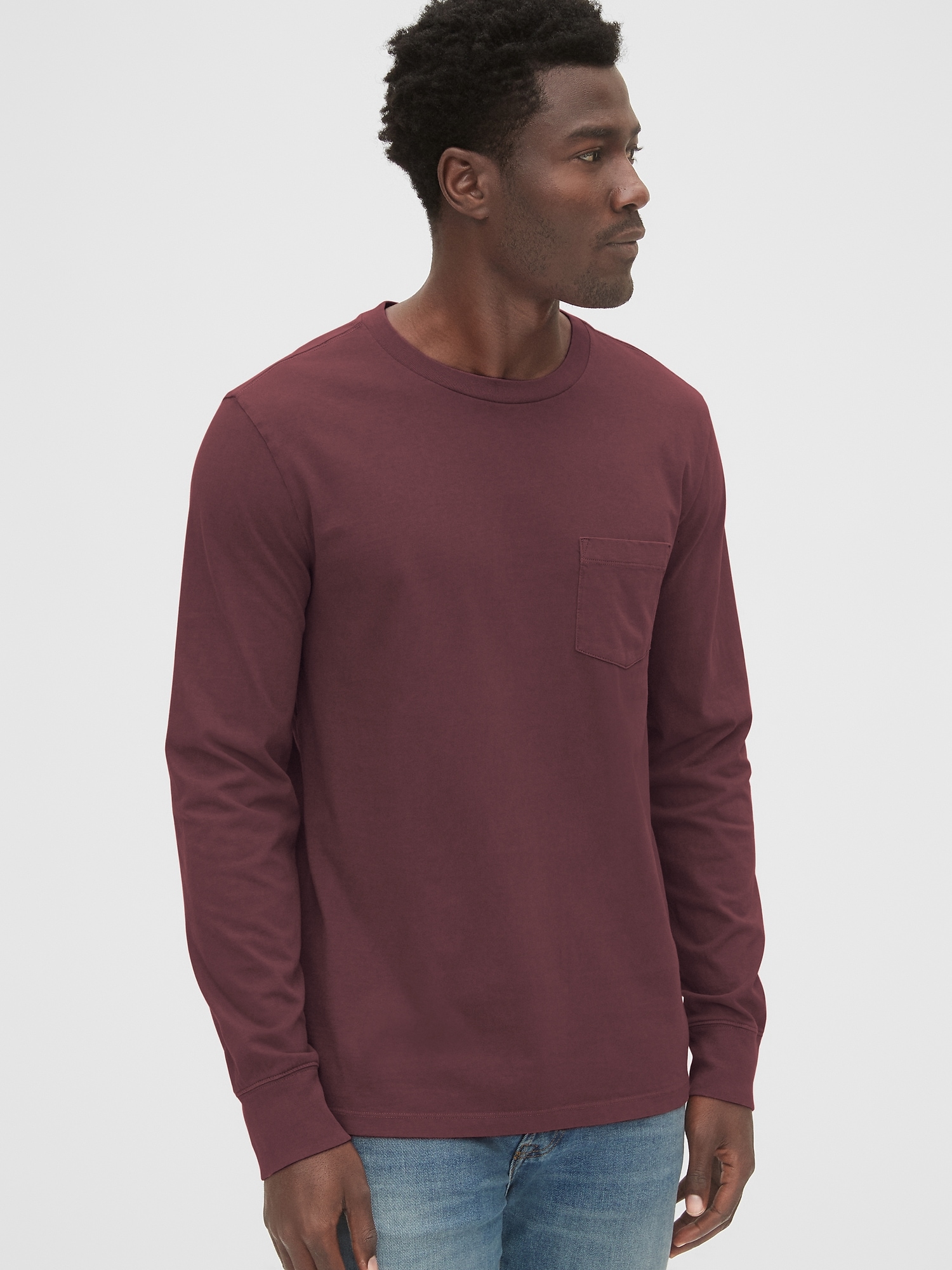 Long-sleeved t-shirt with pocket - Man