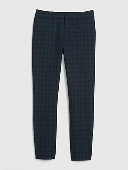 Plaid skinny zip 2025 track pants