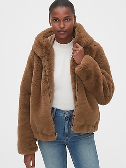 Faux-Fur Hooded Jacket | Gap