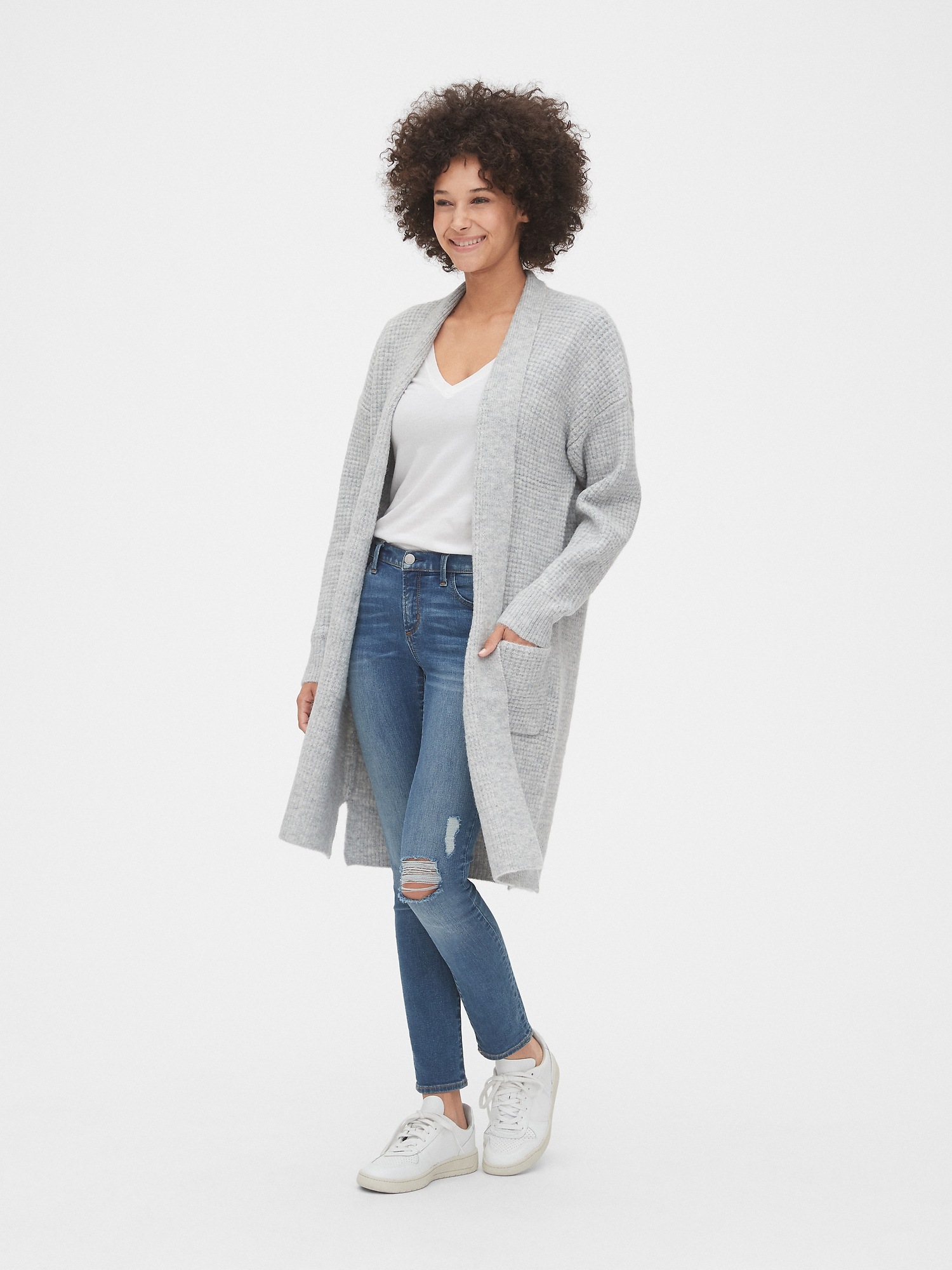 Boxy-fit waffle-knit sweater, Twik, Shop Women's Sweaters and Cardigans  Fall/Winter 2019