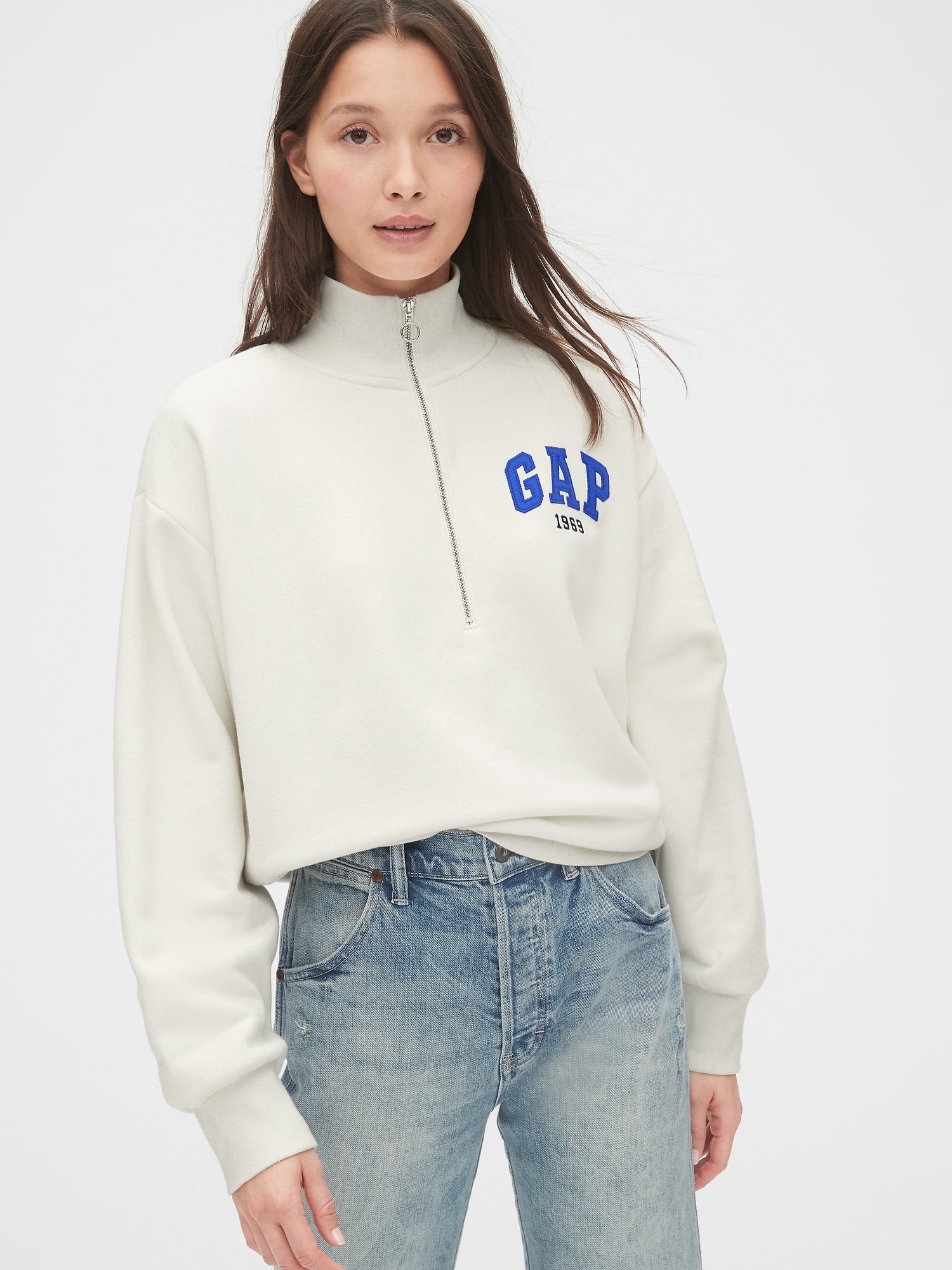 gap half zip sweater