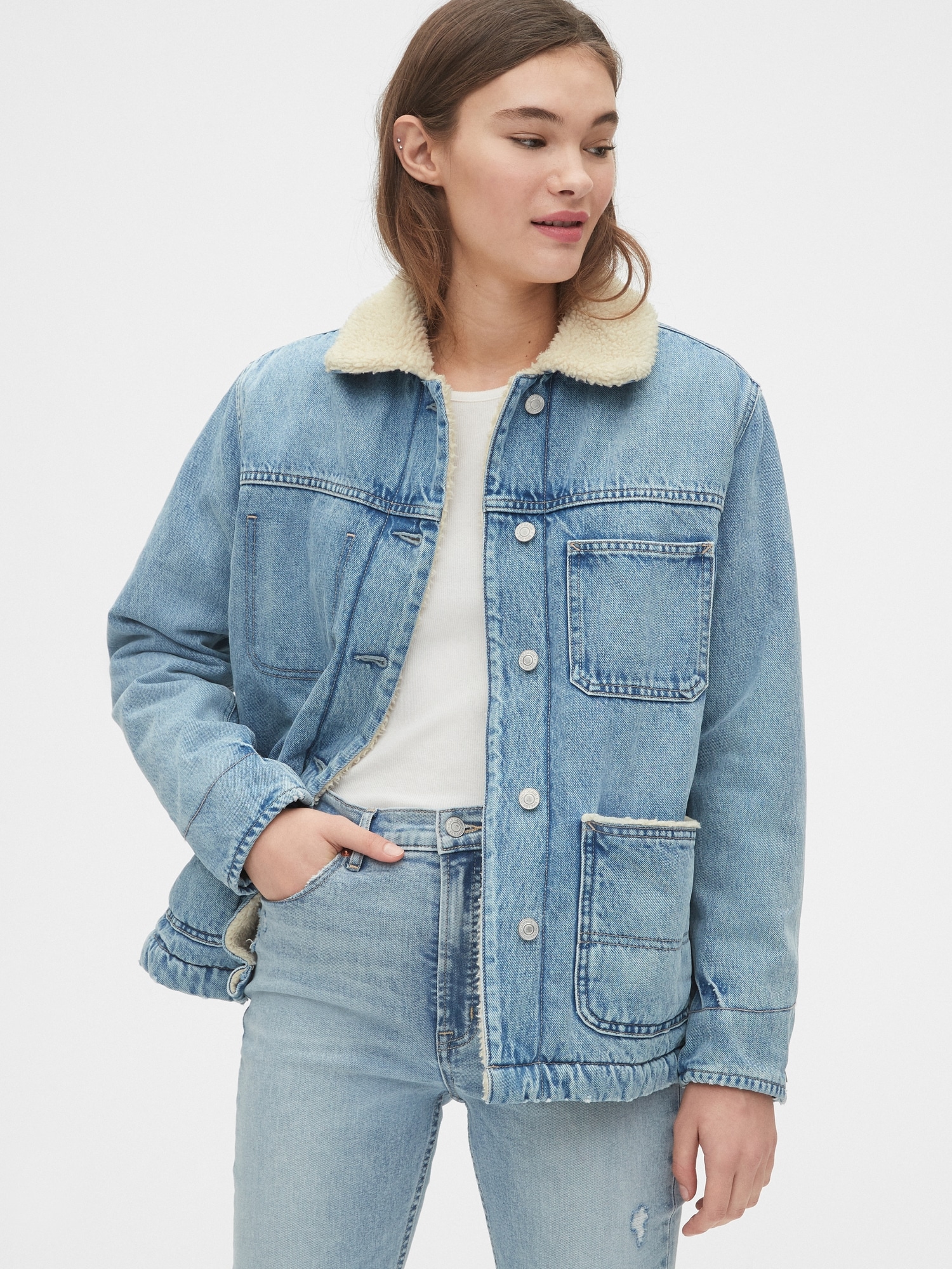 gap womens sherpa jacket