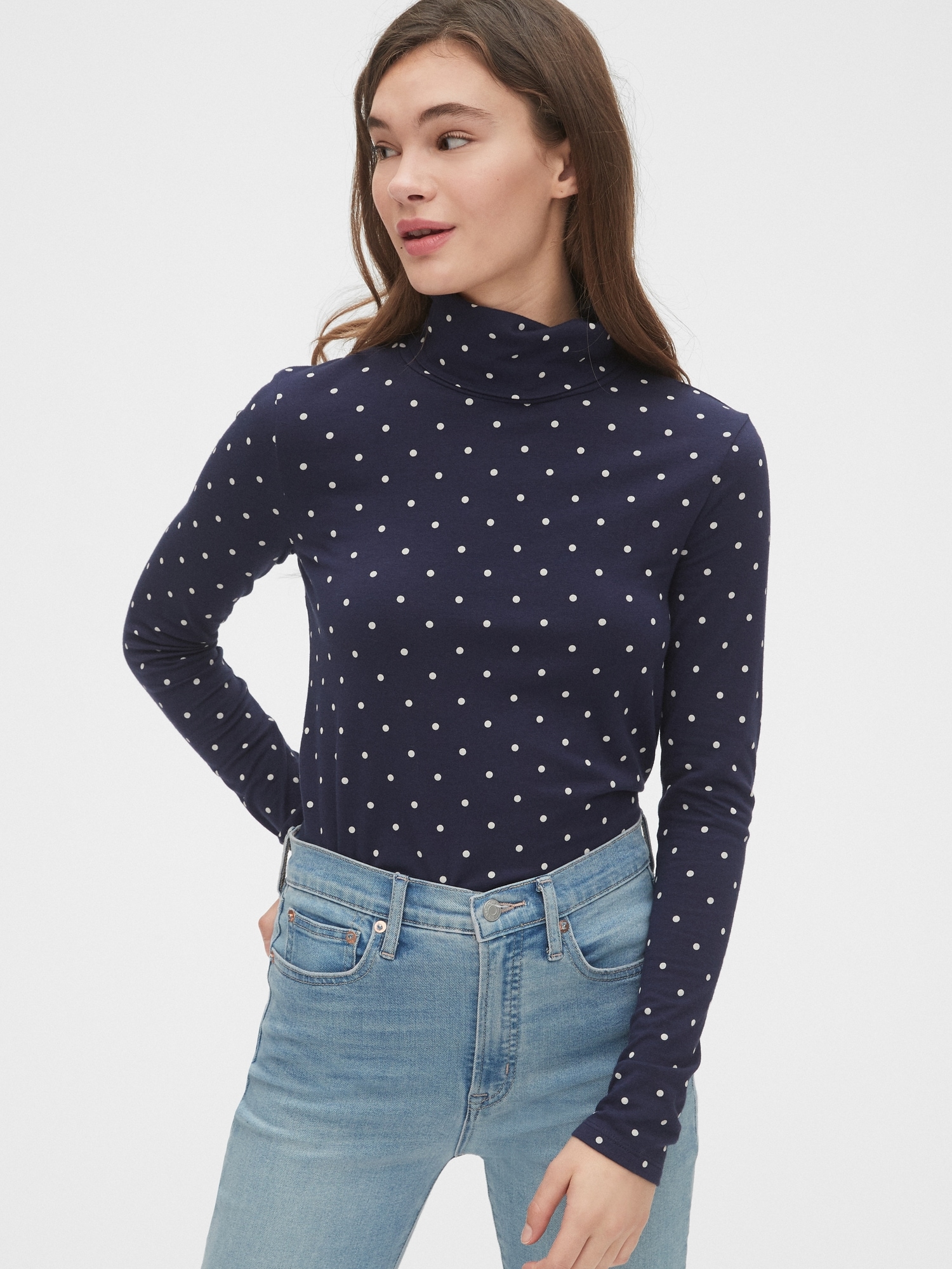 Patterned hot sale turtleneck top