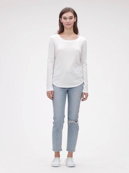 Waffle Scoopneck T-Shirt | Gap