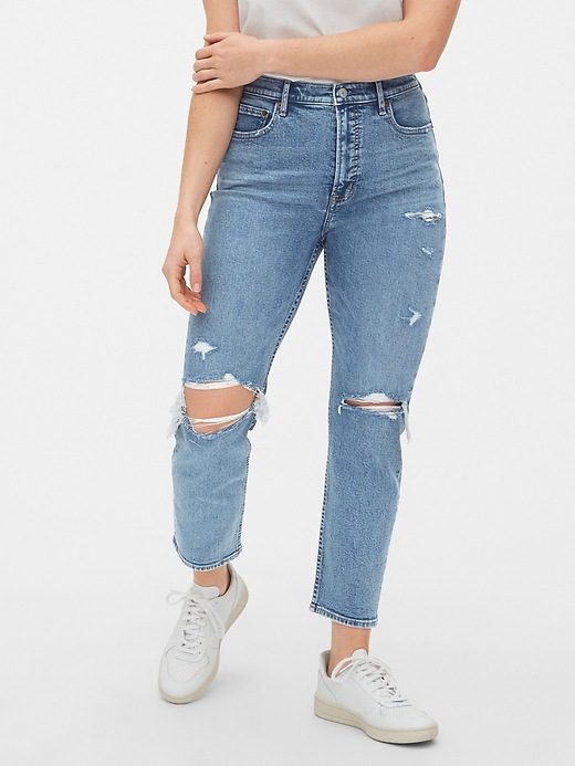 high rise cigarette jeans gap