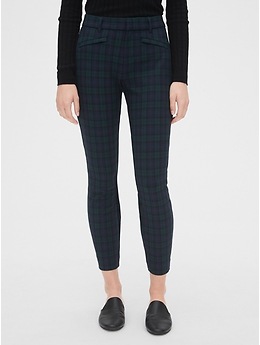 Plaid skinny zip 2025 track pants