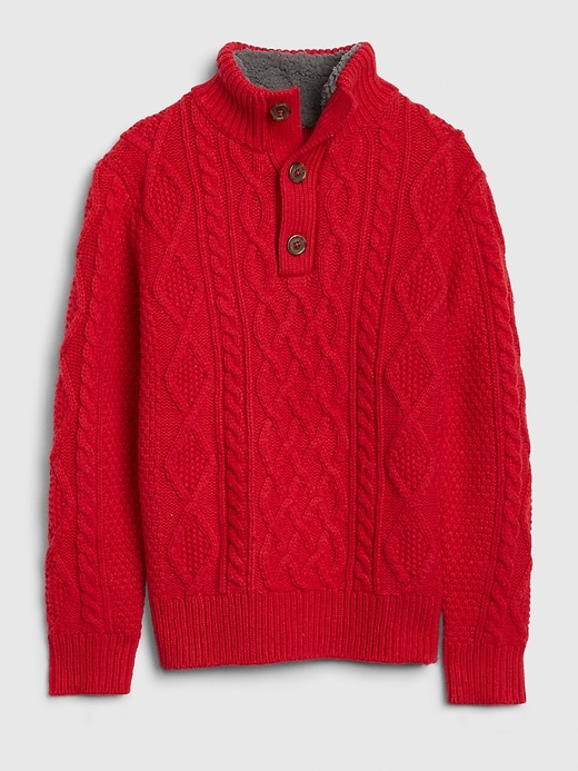 View large product image 1 of 1. Kids Cable-Knit Mockneck Sweater