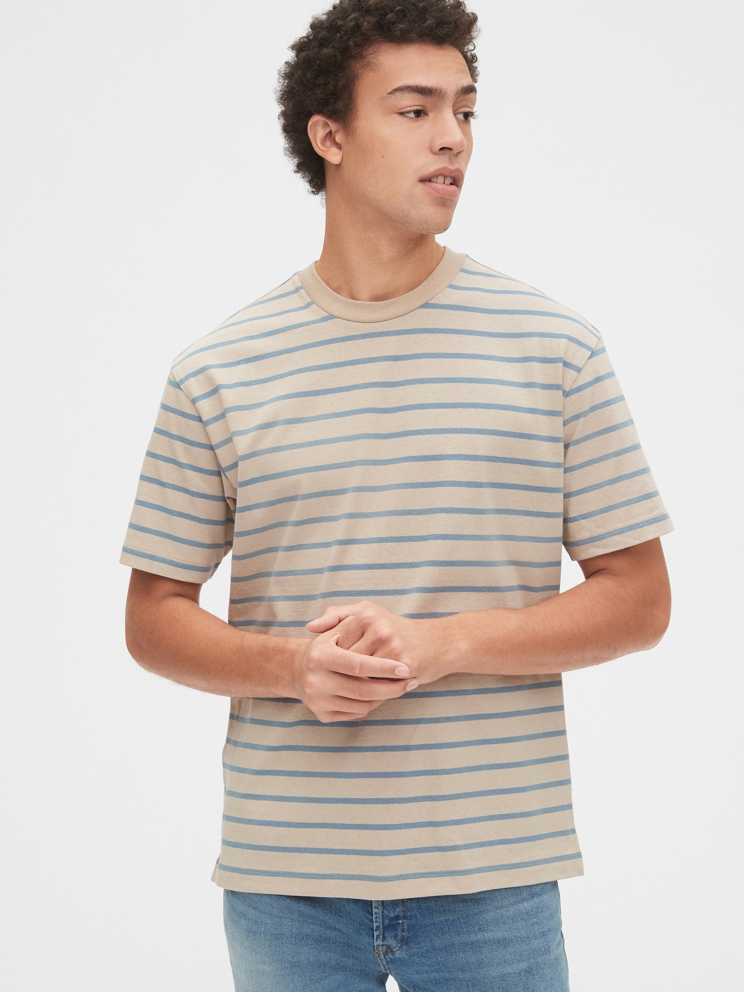 Easy Heavyweight Stripe T-Shirt | Gap