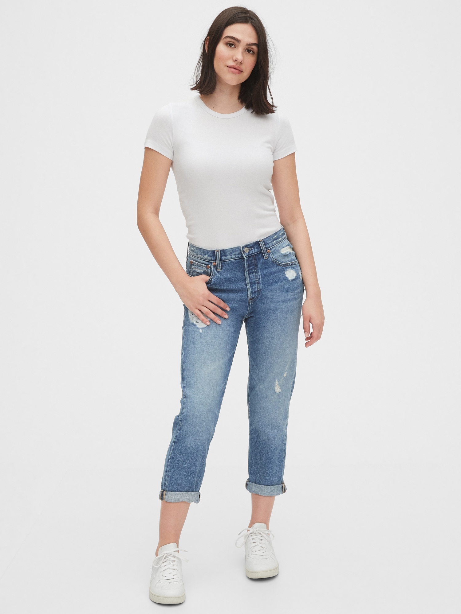 Tight hot sale boyfriend jeans