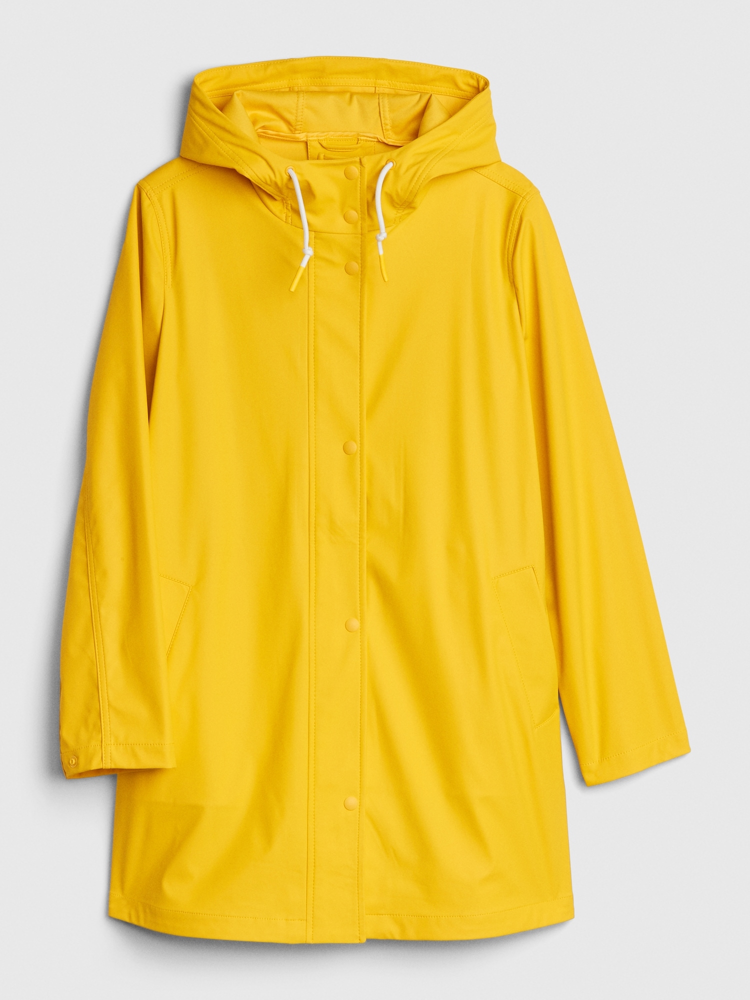 Women's raincoat yellow, striped lined with hood - THE NAUTICAL COMPANY UK