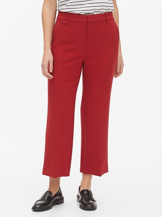 Gap Wide Leg Capri Pants Womens Size 16 Dark Red / Wine Cotton