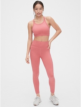banana republic high rise 7/8 length leggings M medium pink tie dye gym  fitness