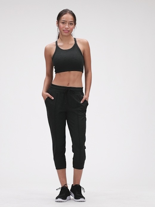 GapFit Brushed Jersey Strappy Sports Bra