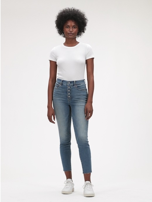 High Rise Curvy True Skinny Ankle Jeans with Secret Smoothing Pockets
