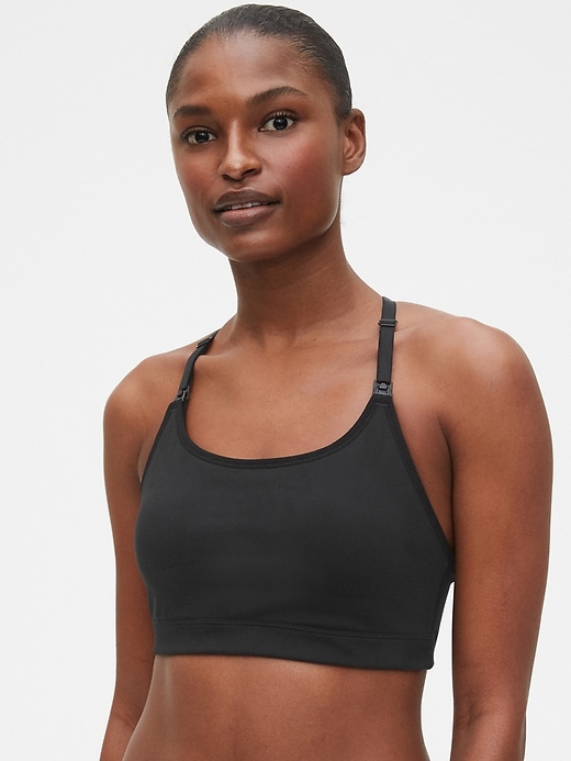 Image number 1 showing, Maternity Blackout GapFit Low Impact Sports Bra