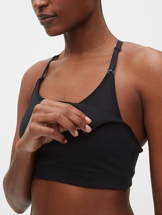 Image number 3 showing, Maternity Blackout GapFit Low Impact Sports Bra