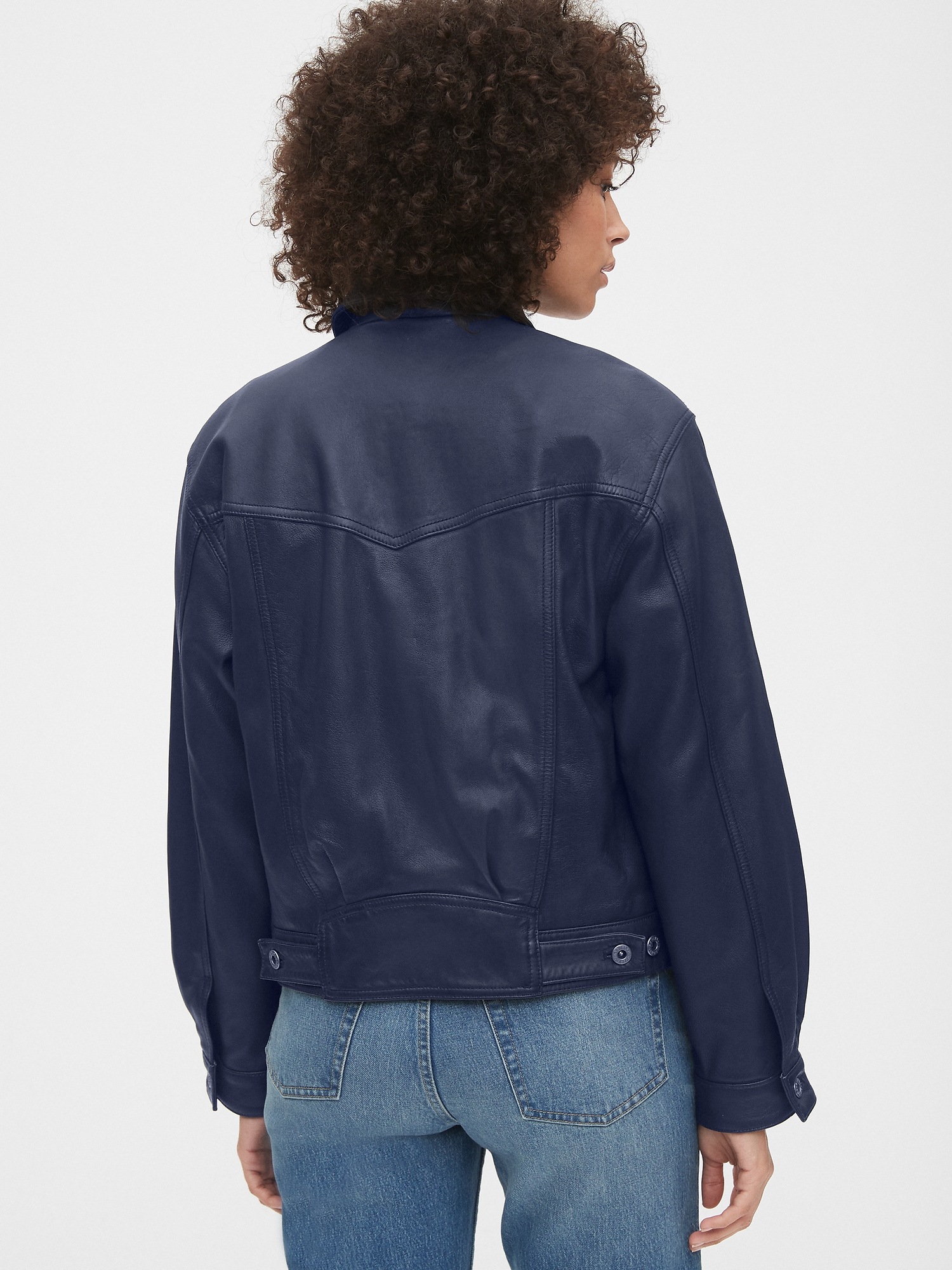 Cropped Leather Icon Jacket | Gap