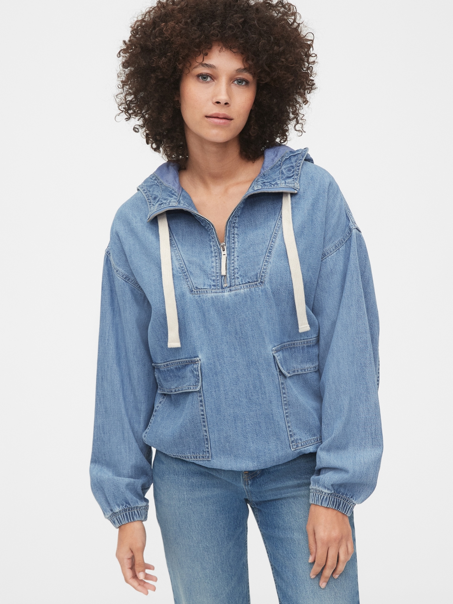 Denim anorak cheap