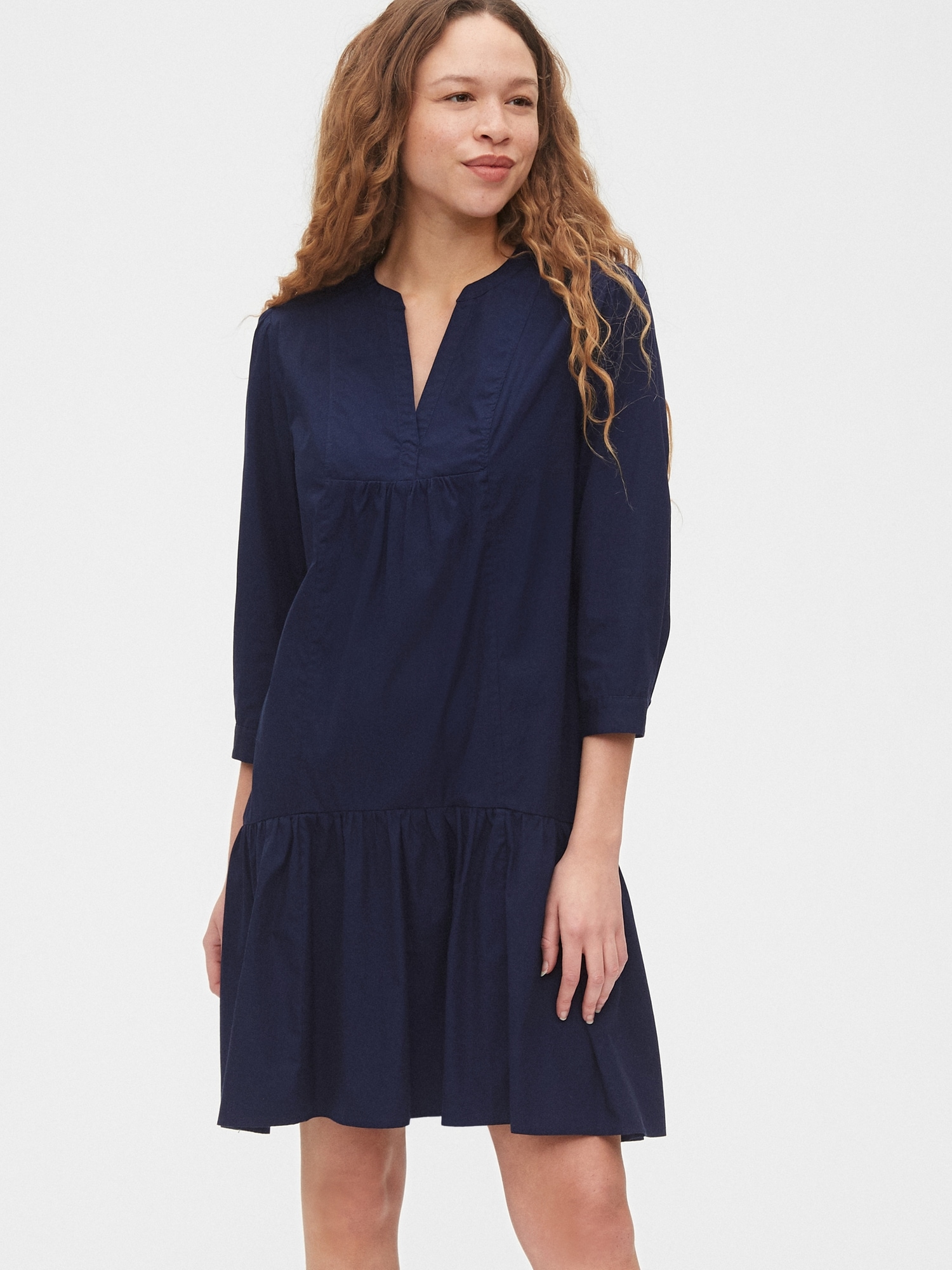 Navy sales trapeze dress