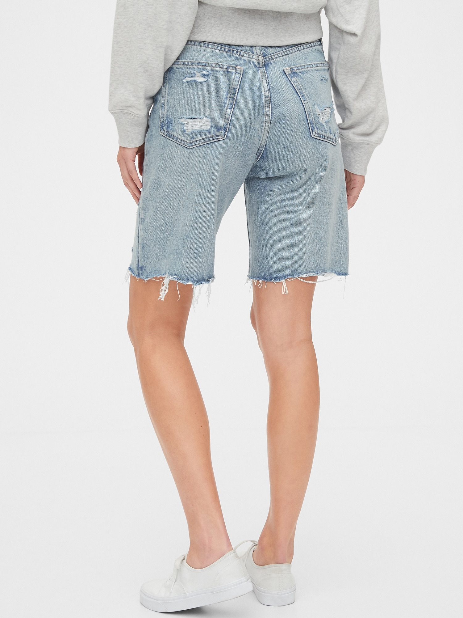 Destructed hot sale bermuda shorts