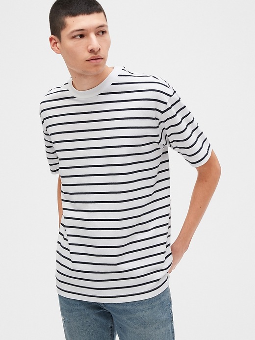 Easy Heavyweight Stripe T-Shirt | Gap