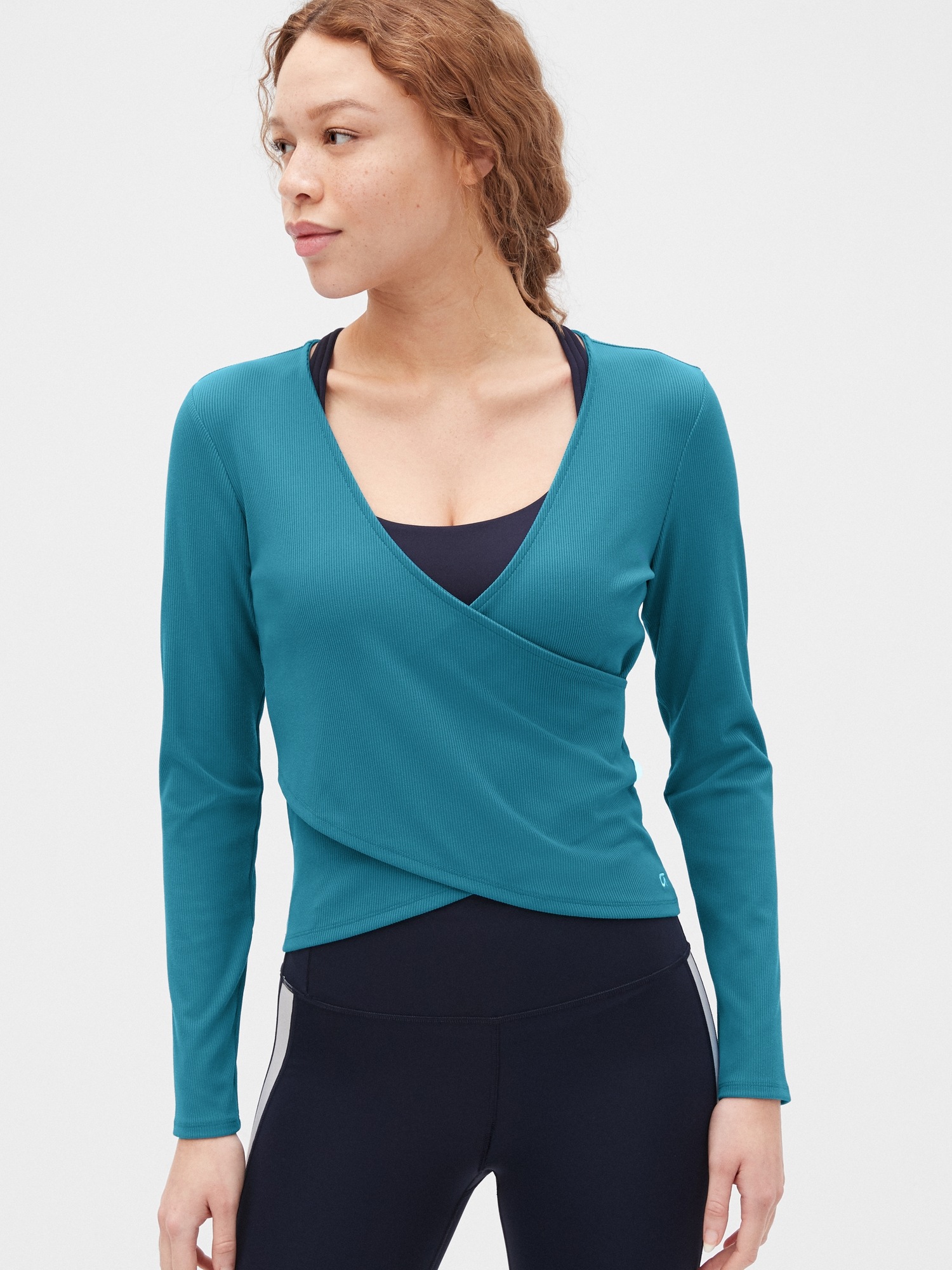 Ribbed Assymetrical Active Wear Top - Style Limits