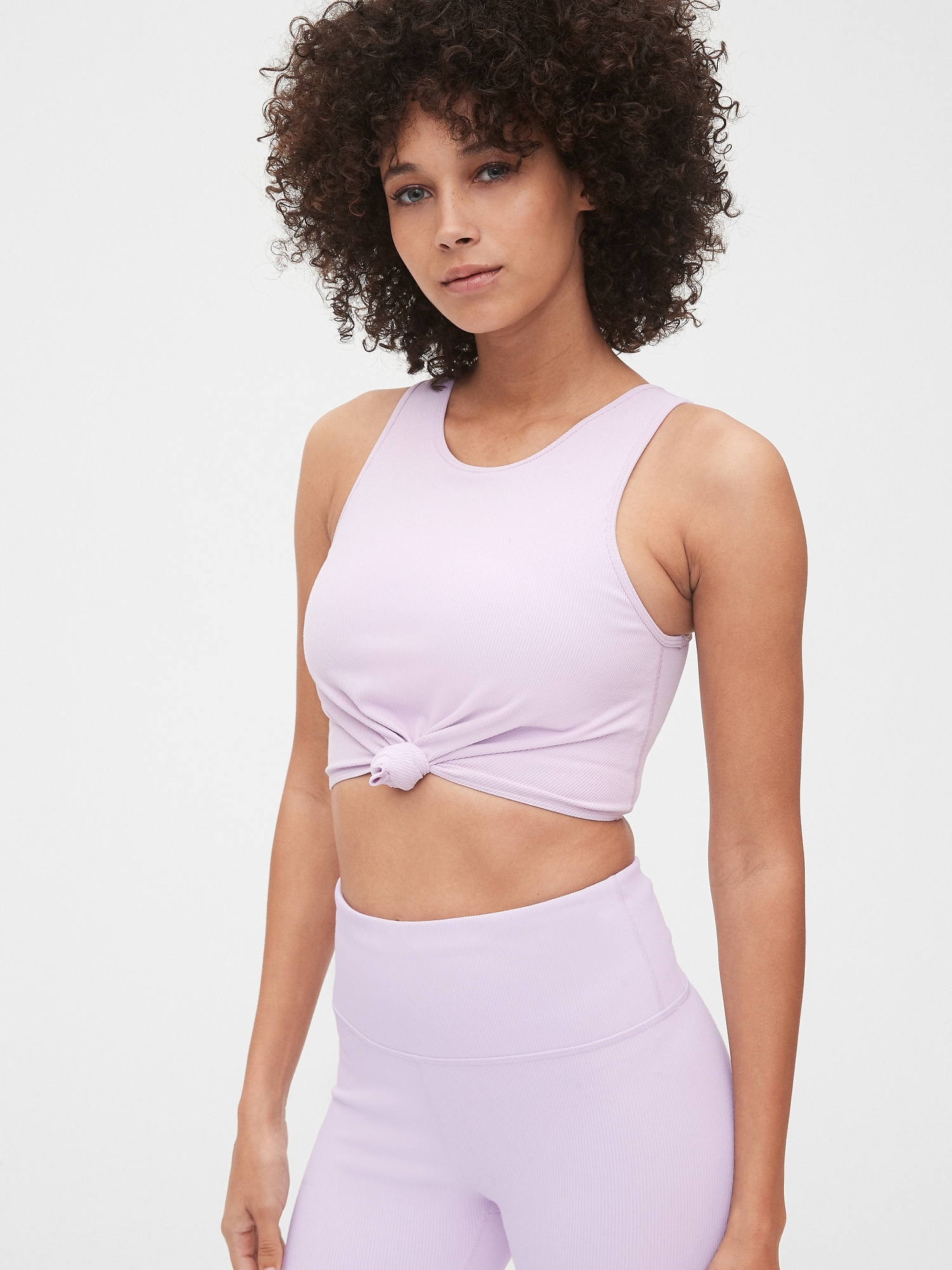 GapFit Blackout Ribbed Low Impact Sports Bra