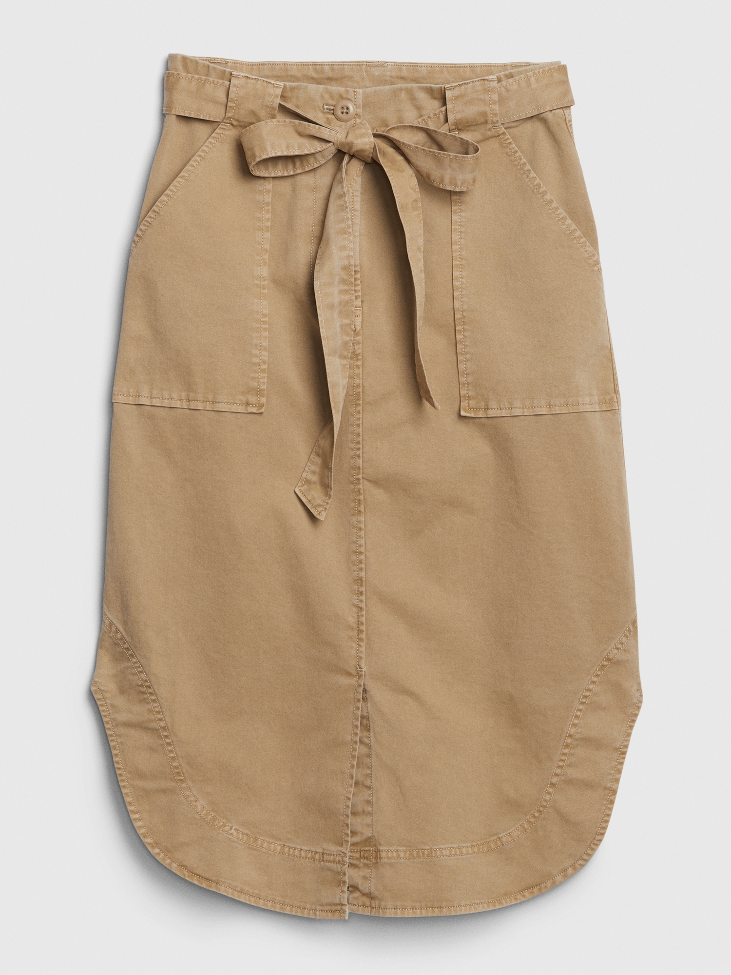 Khaki skirt with discount buttons