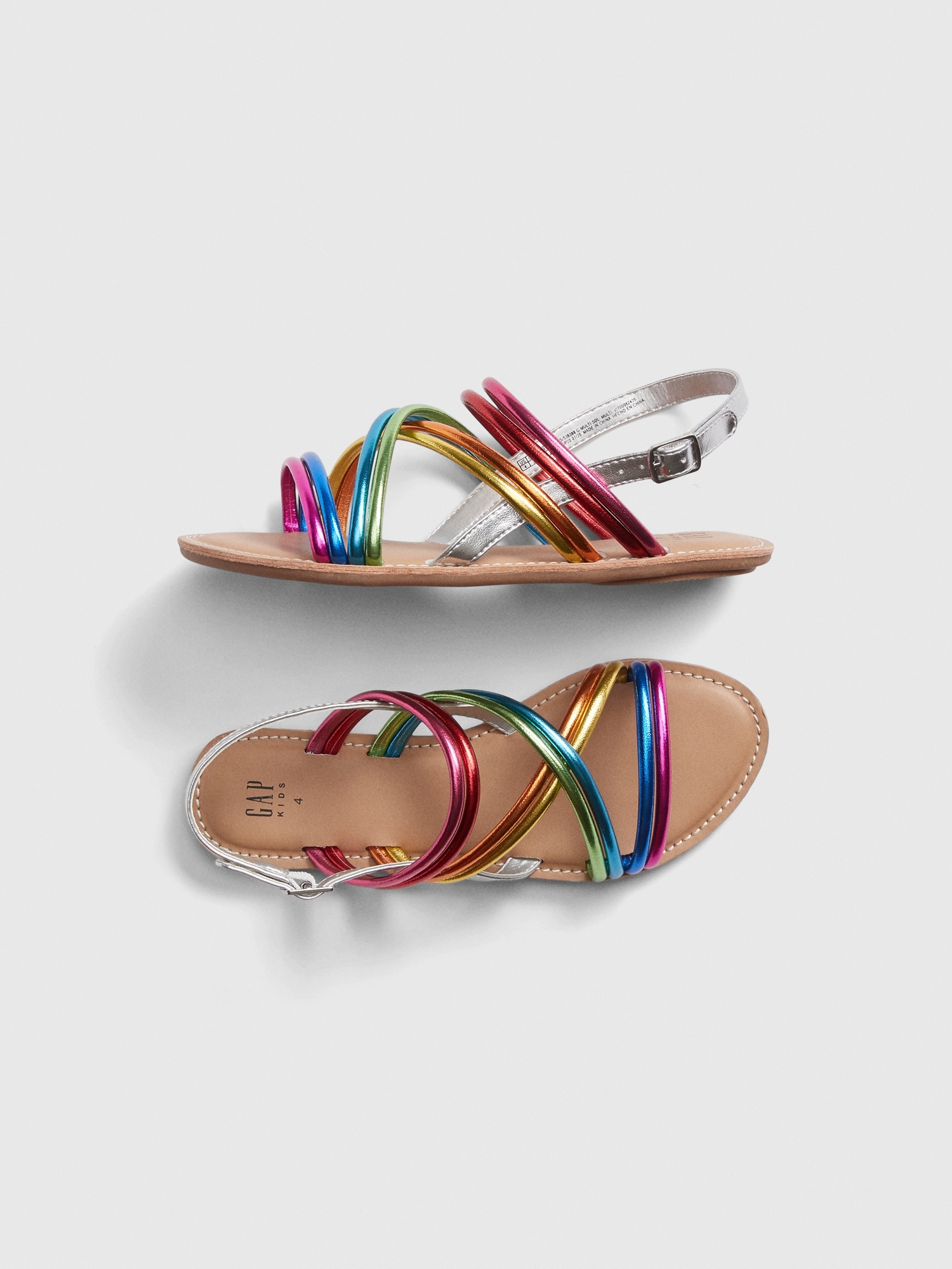 Multi sales metallic sandals