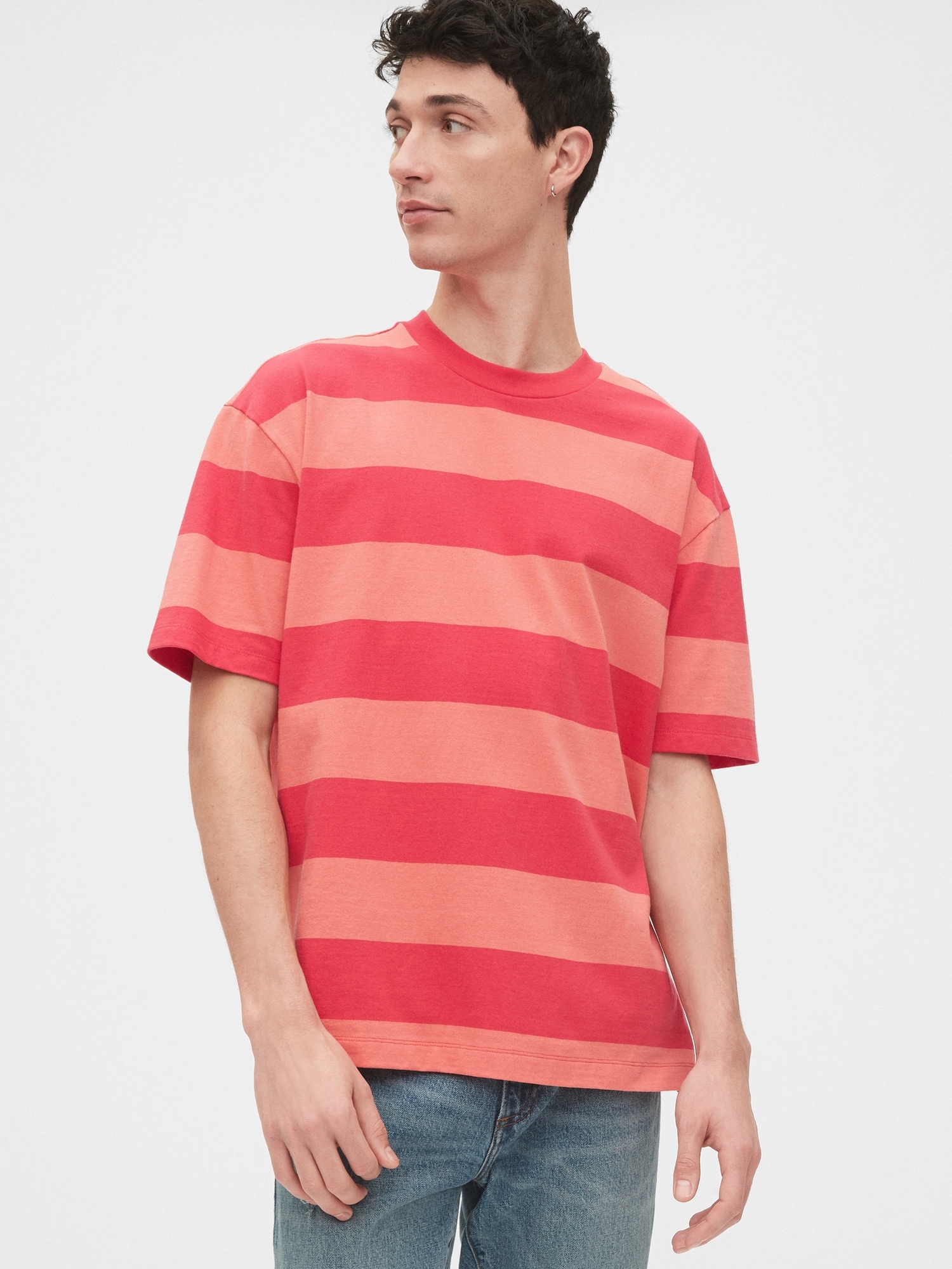 Easy Heavyweight Stripe T-Shirt | Gap