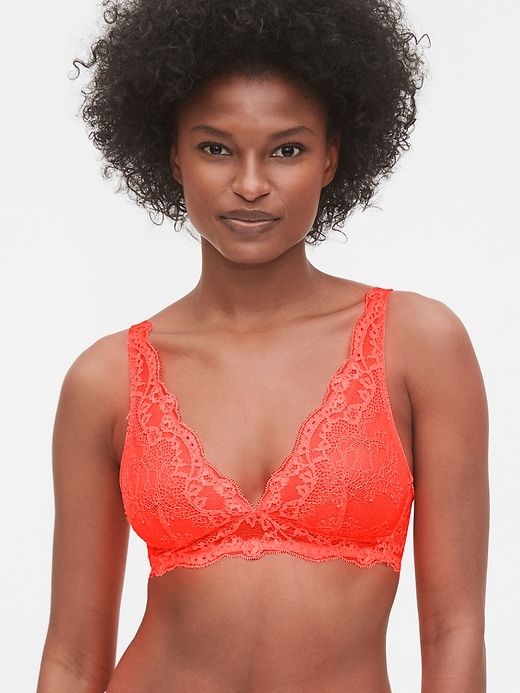 Wendy Red Sheer Lace Soft Bra