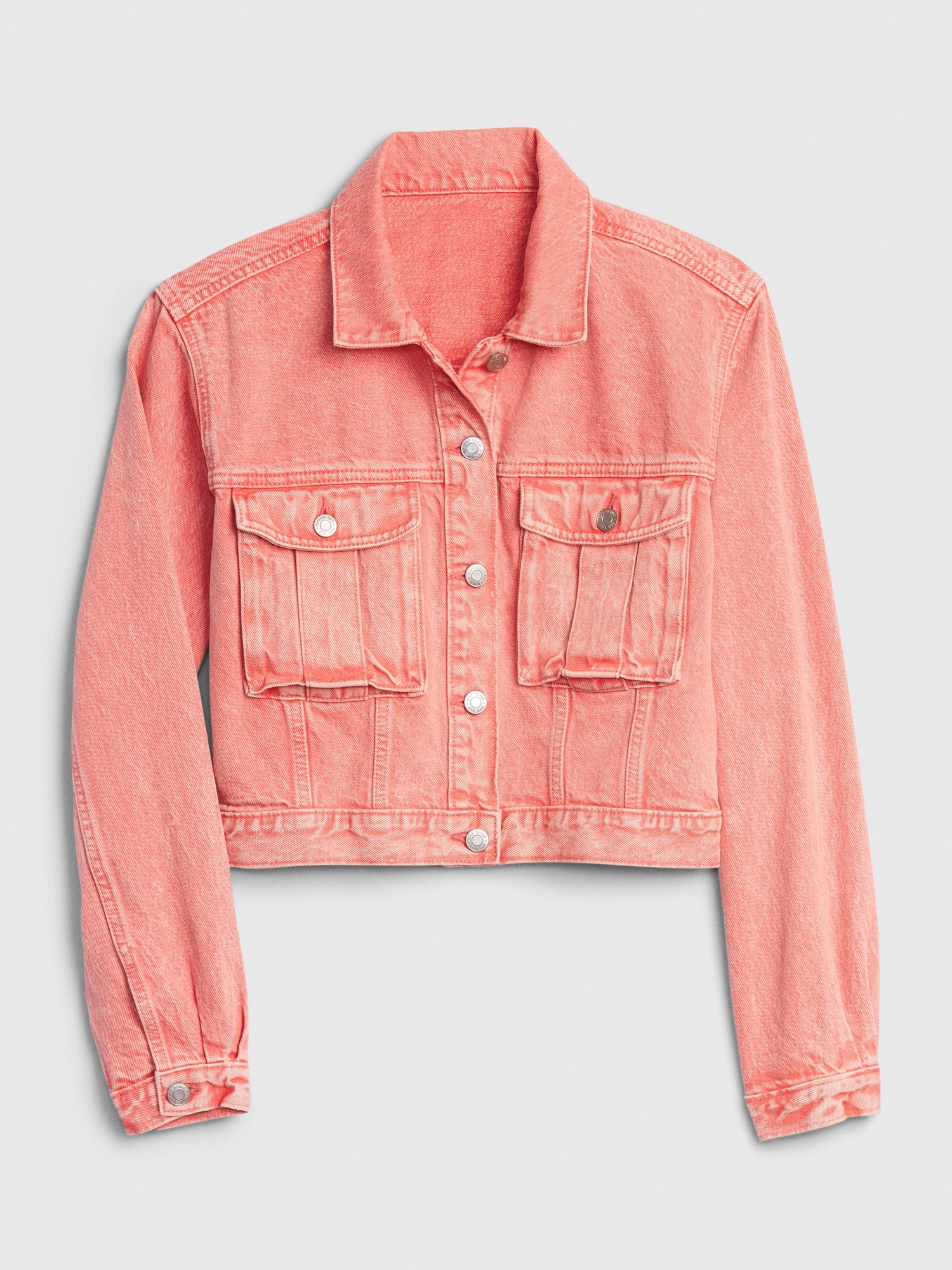 gap pink denim jacket