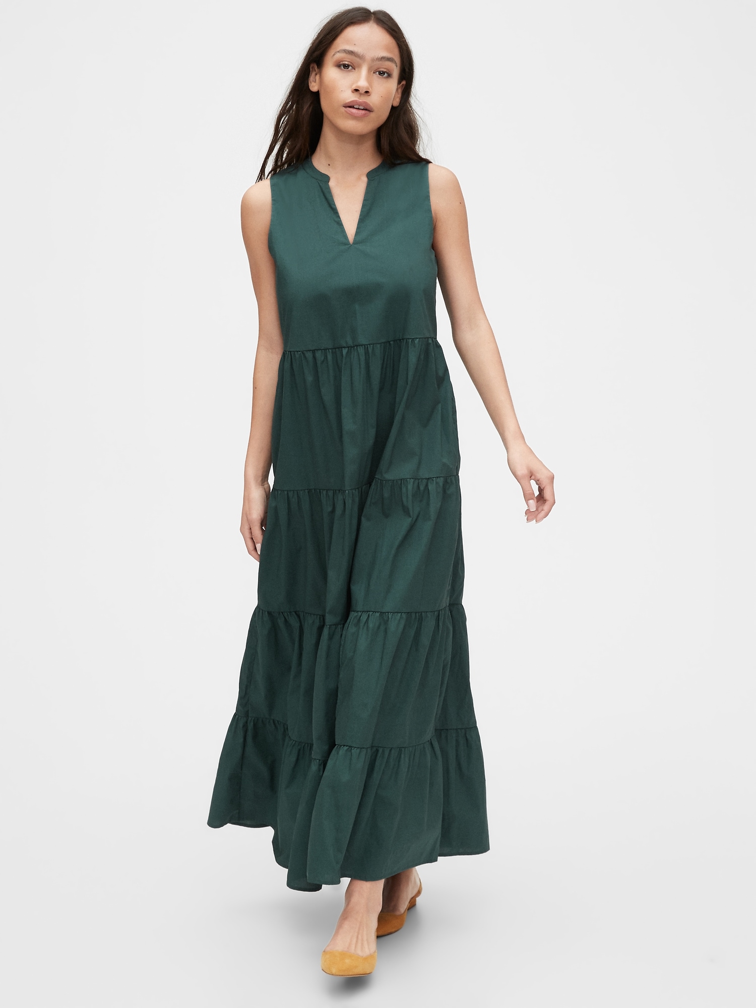 Sleeveless Tiered Maxi Dress | Gap