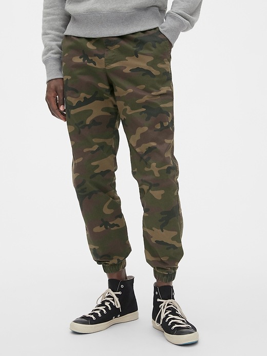 twill joggers with gapflex