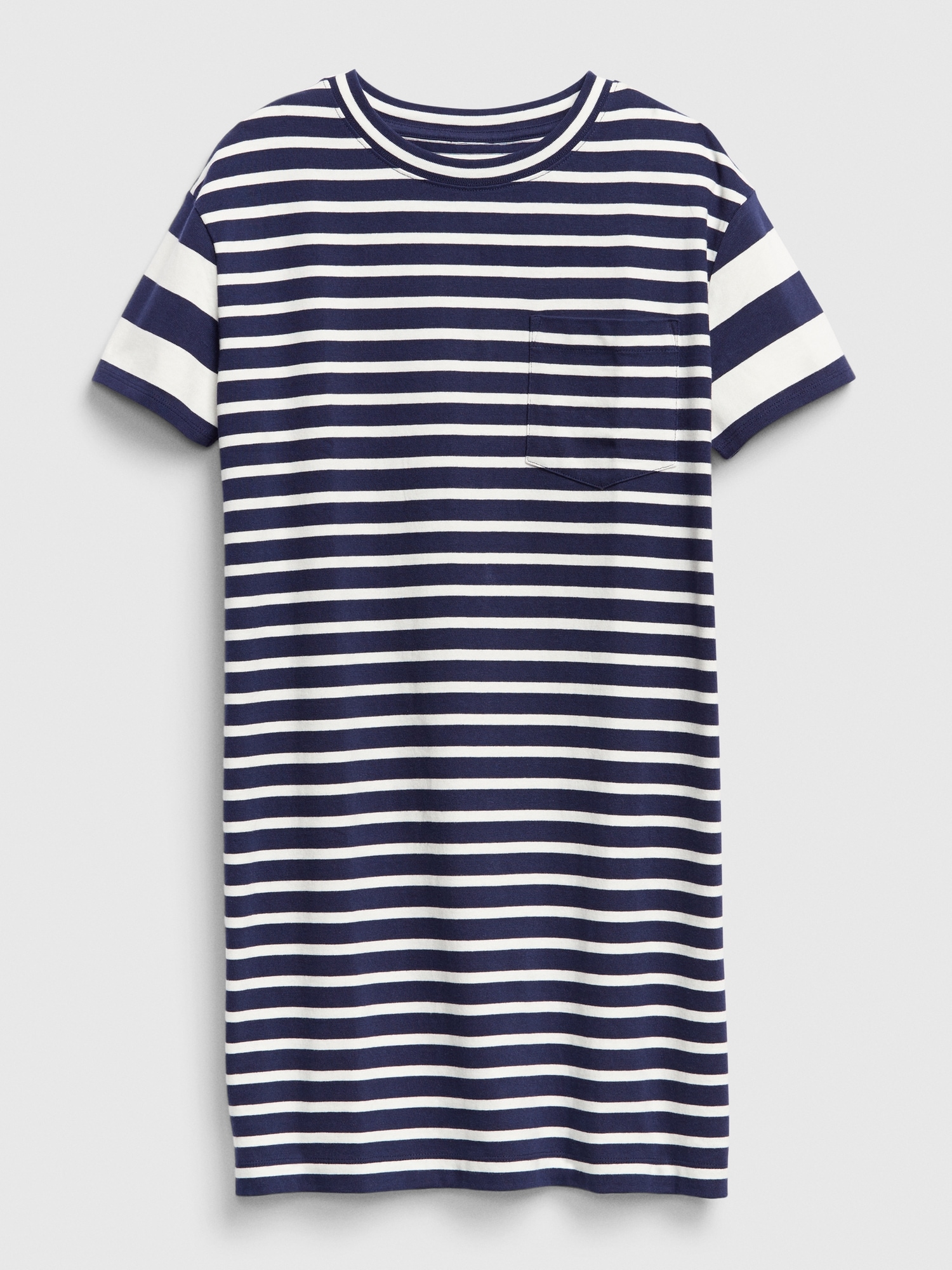 striped t shirt dress with pockets