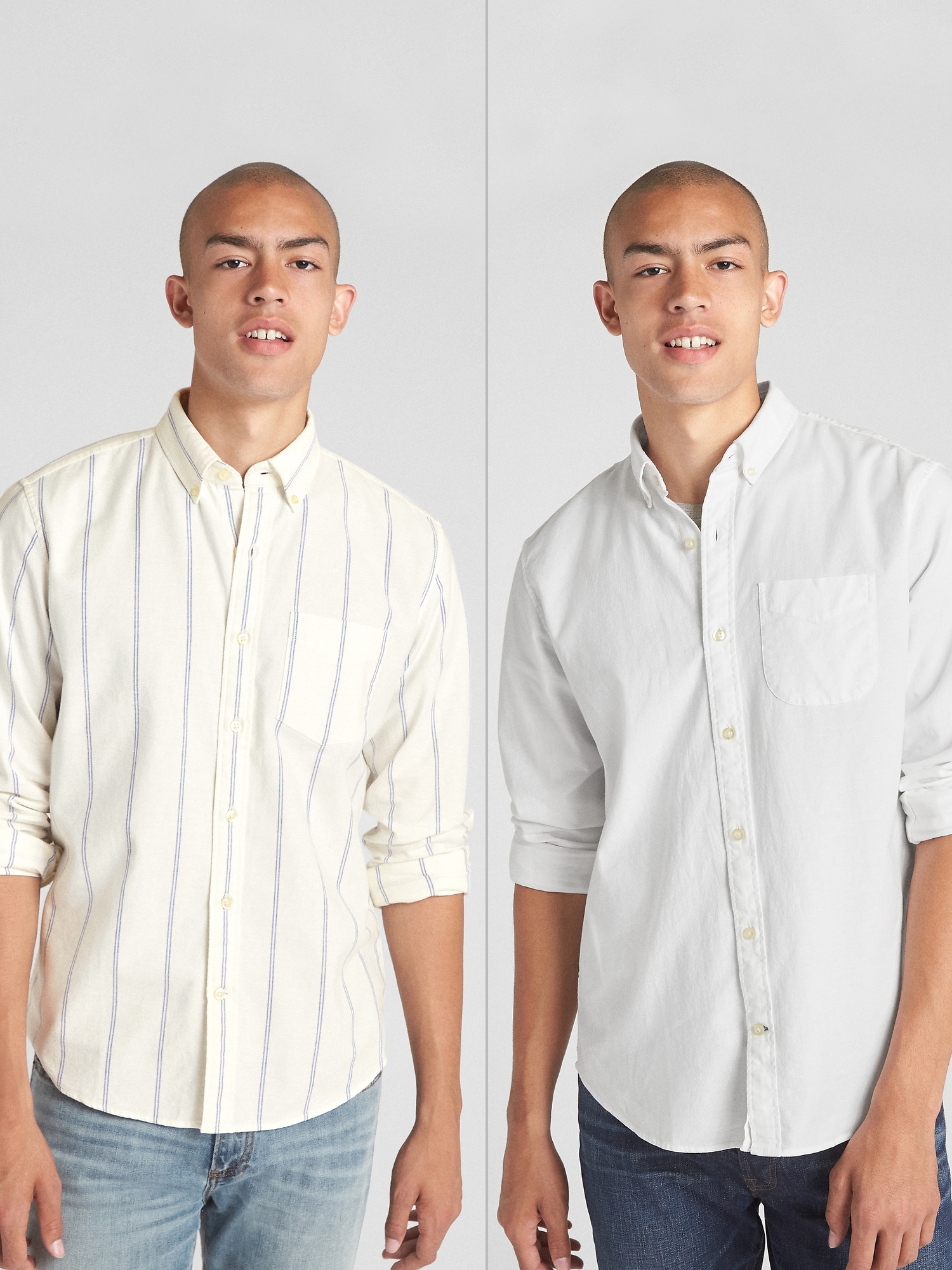 Stretch Oxford Shirt in Untucked Fit 