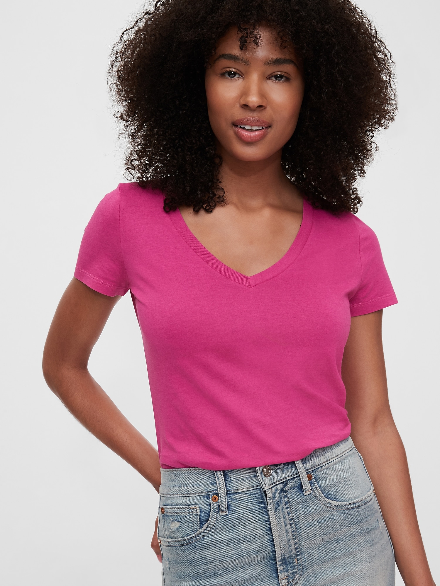 gap vintage wash v neck t shirt