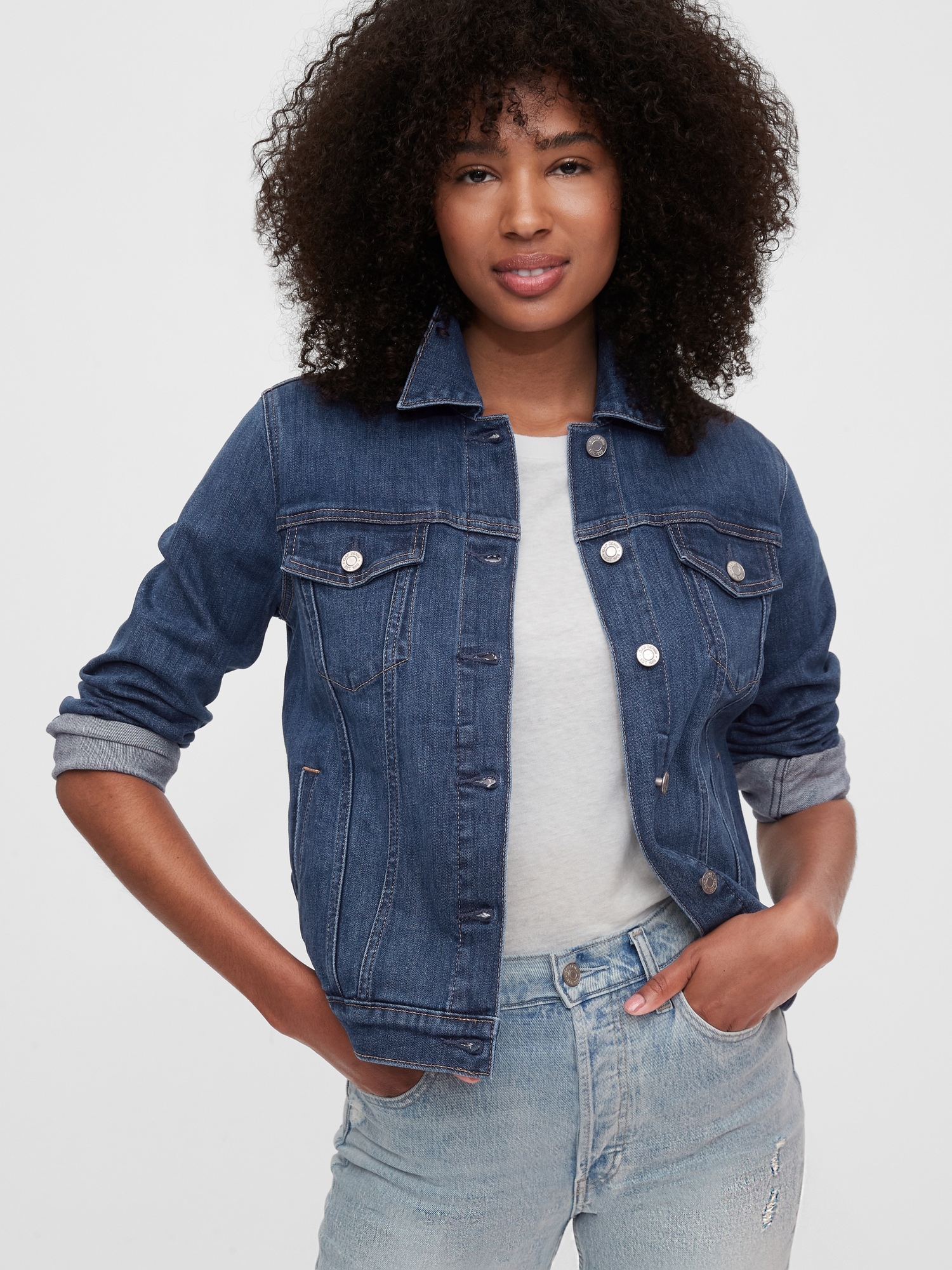 Large hot sale denim jacket