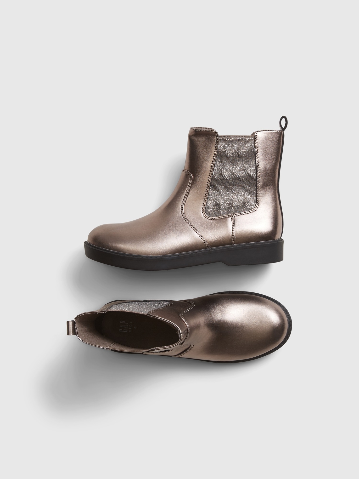 Kids hot sale metallic boots