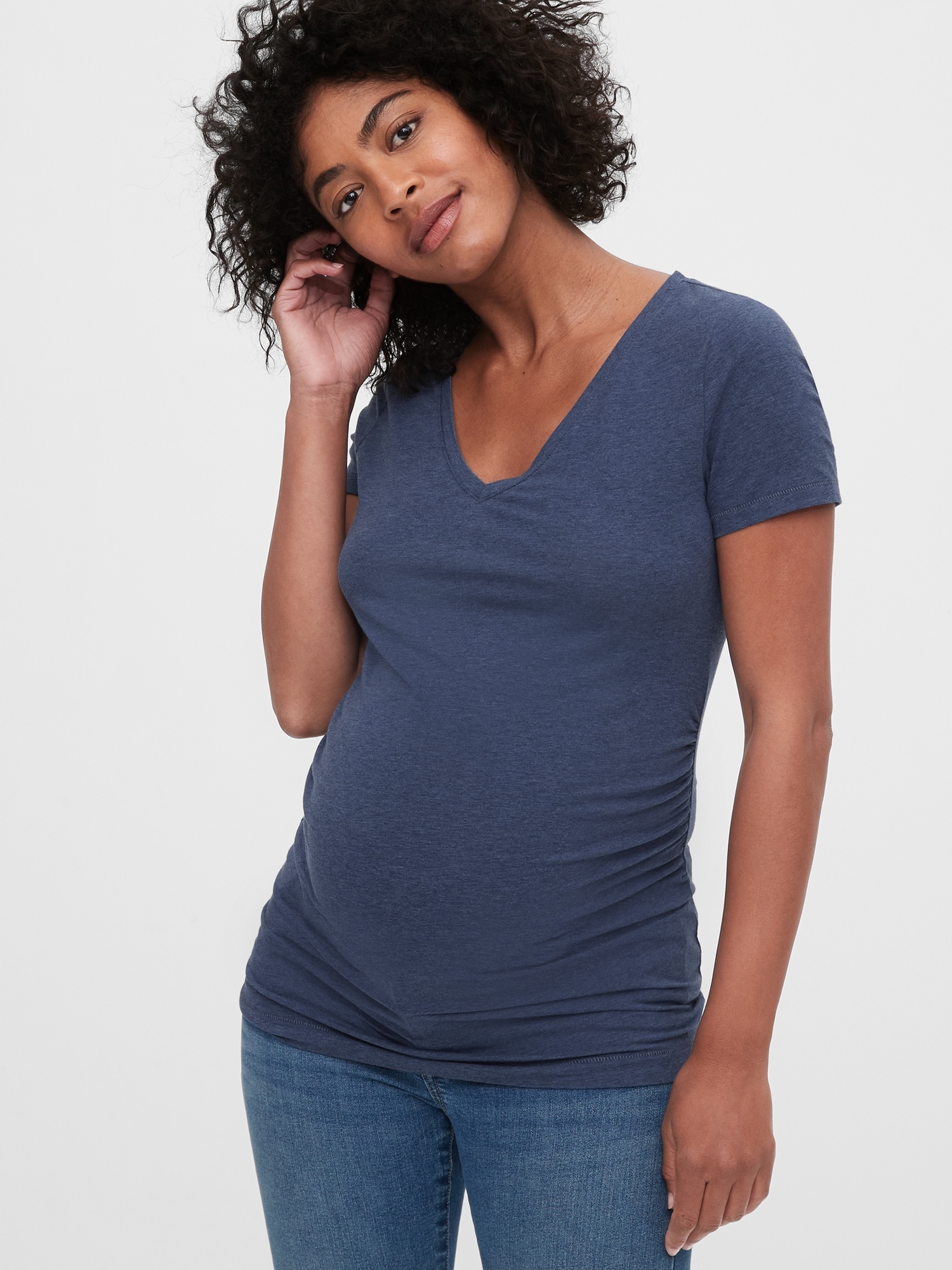 Maternity Pure Body V-Neck T-Shirt | Gap